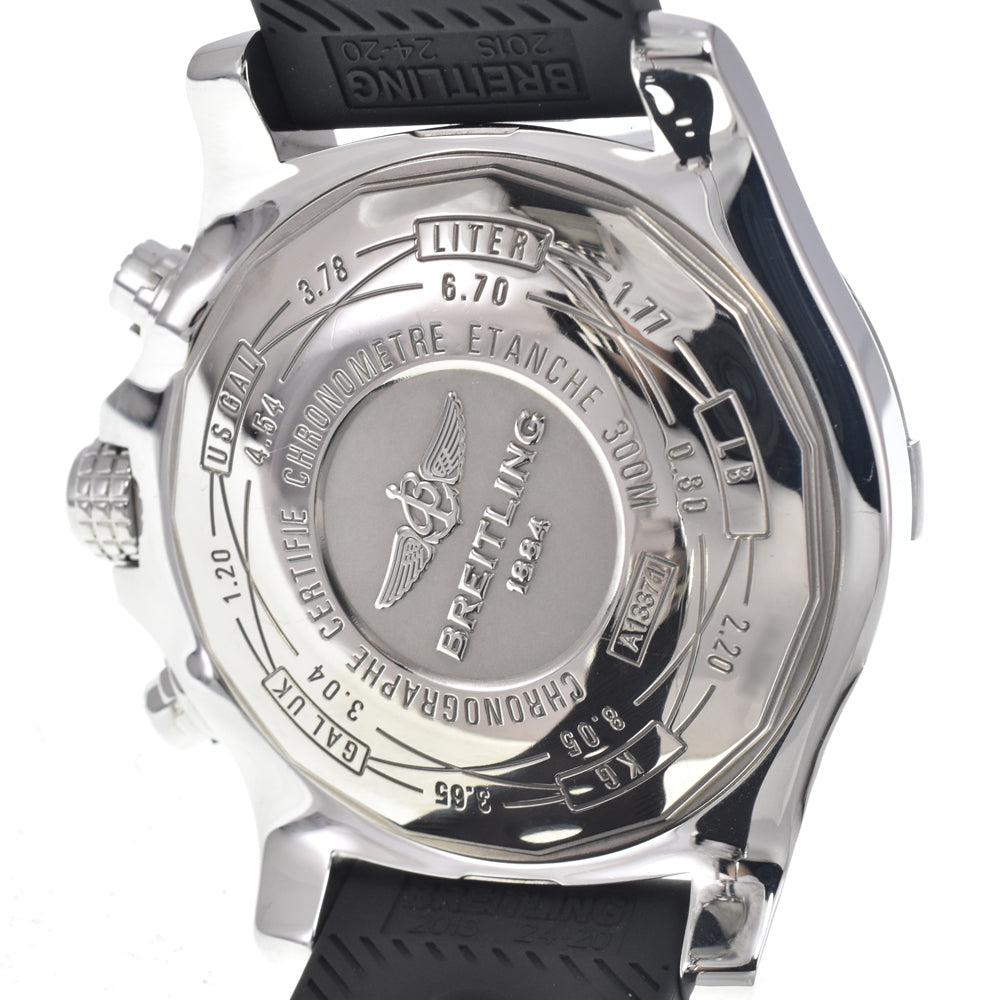 with paper BREITLING Super Avenger II A13371 Chronograph black Dial Automatic Men's
 Watch I#147815