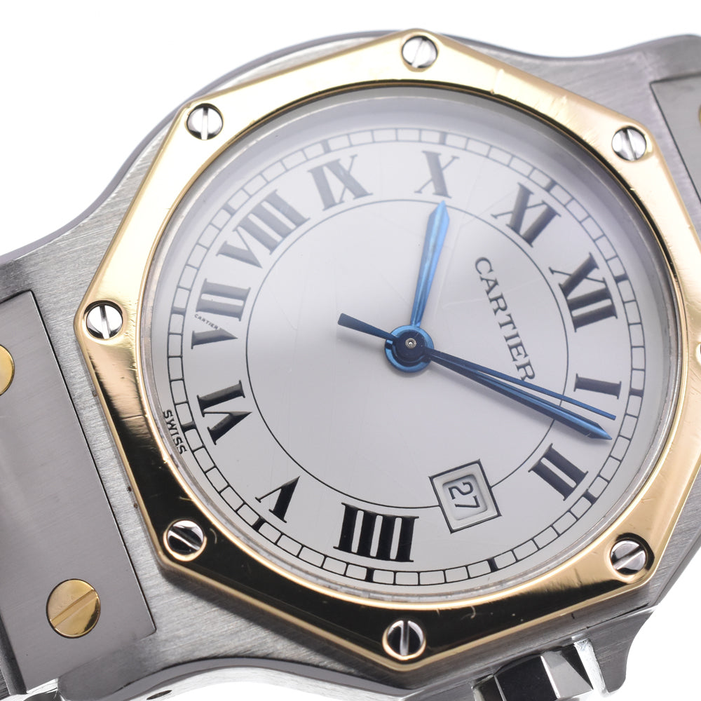 CARTIER Santos Octagon K18YG/Stainless Steel white Dial Automatic Unisex
 Watch K#147817