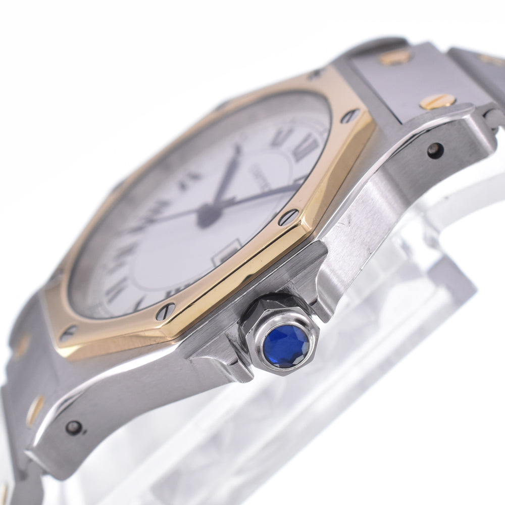 CARTIER Santos Octagon K18YG/Stainless Steel white Dial Automatic Unisex
 Watch K#147817