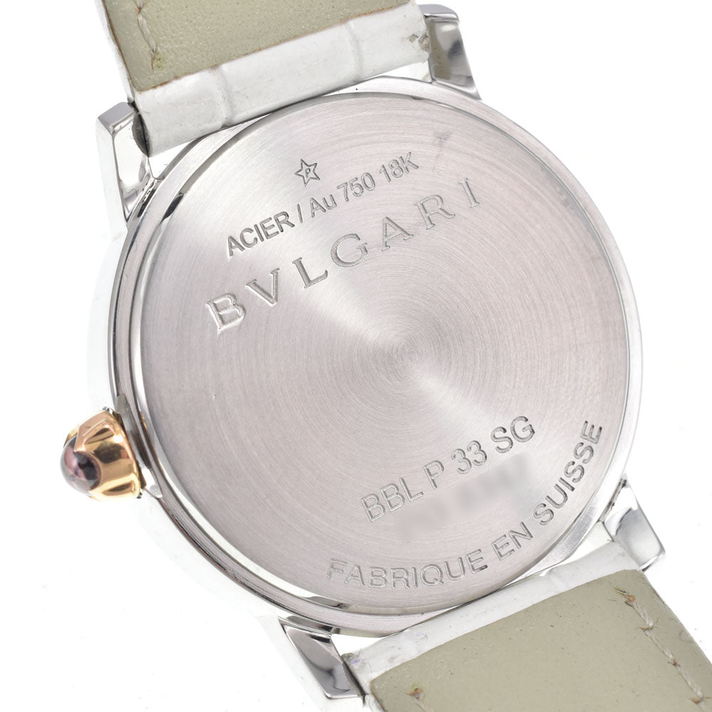 BVLGARI Bvlgari Bvlgari 101893 BBL33WSPGL/12 12P diamond White shell Dial Automatic Ladies
 Watch J#147819