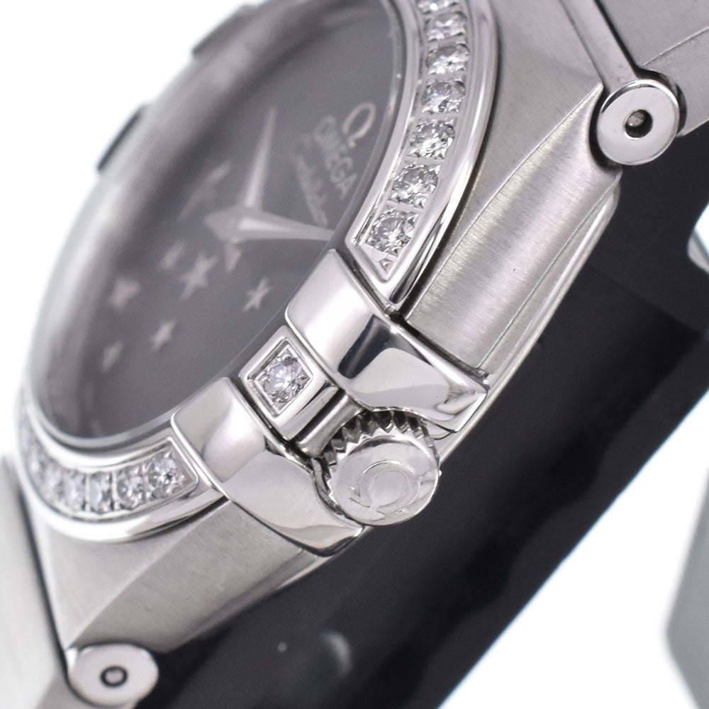 with paper OMEGA Constellation Blush 123.15.24.60.01.001 Diamond Bezel black Dial Quartz Ladies
 Watch J#147820