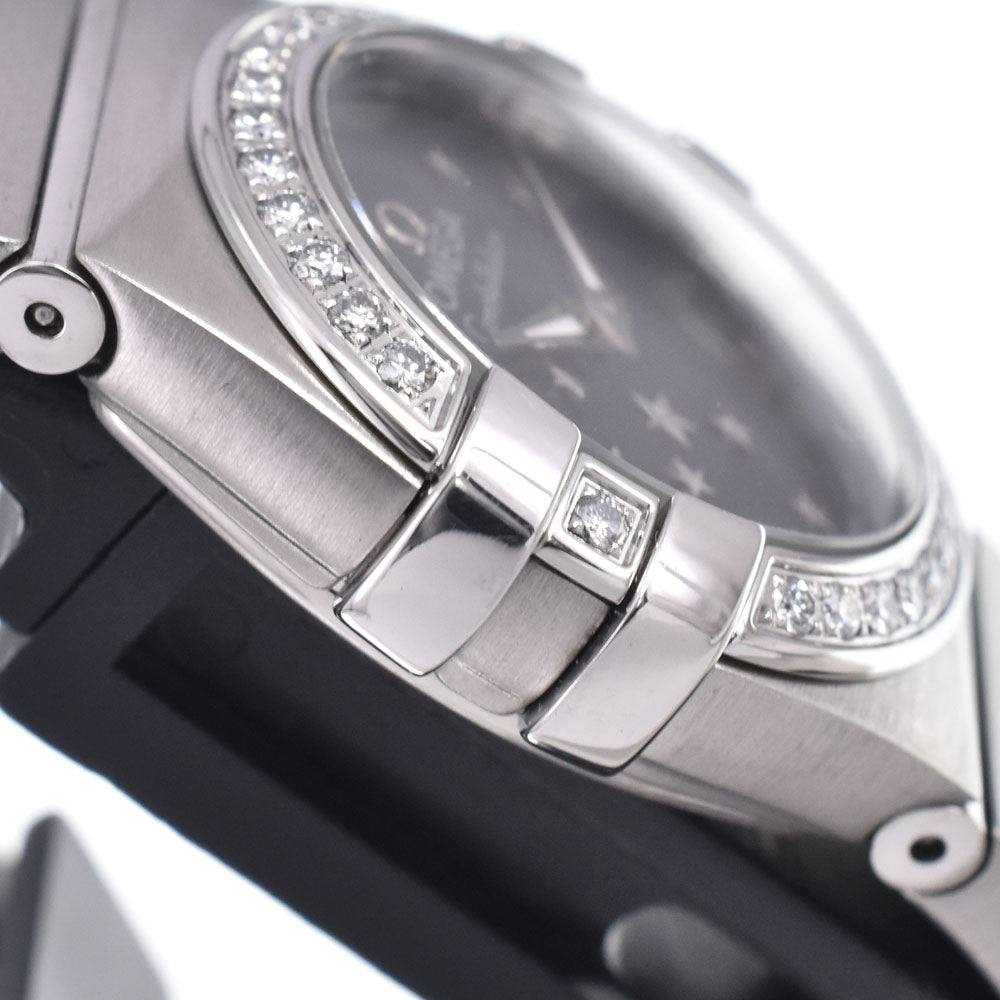 with paper OMEGA Constellation Blush 123.15.24.60.01.001 Diamond Bezel black Dial Quartz Ladies
 Watch J#147820
