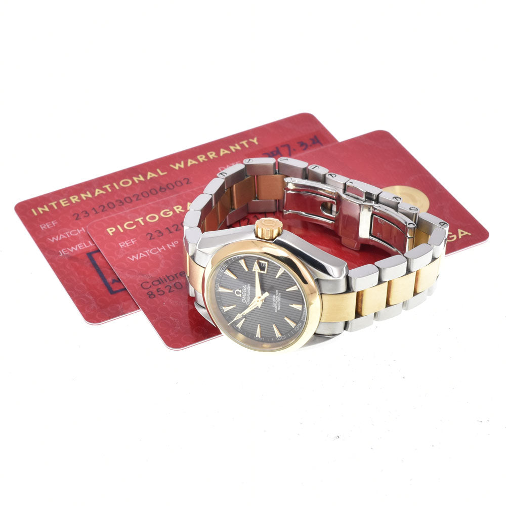 with paper OMEGA Seamaster Aqua Terra 231.20.30.20.06.002 Date gray Dial Automatic Ladies
 Watch K#147821