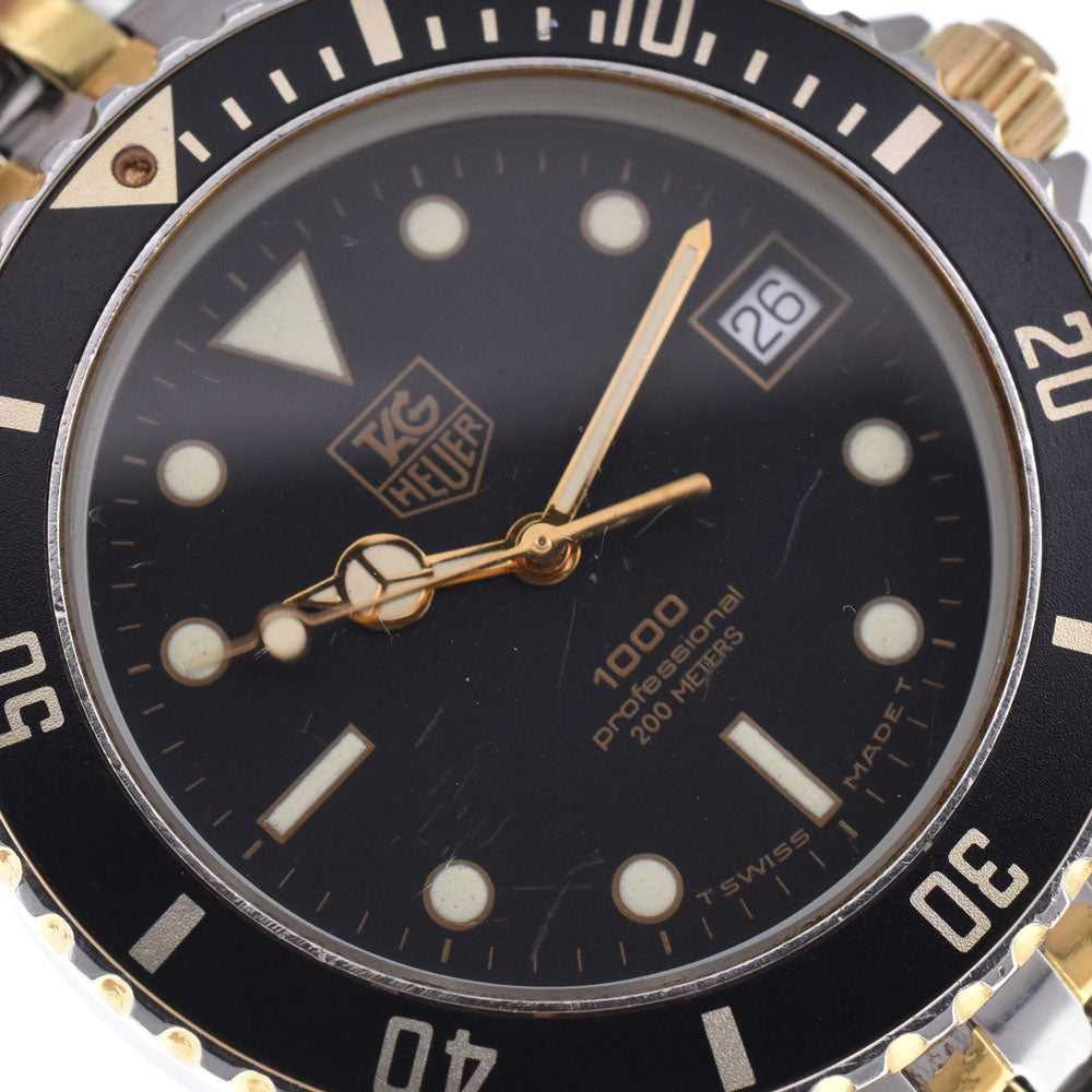 TAG HEUER 1000 series professional 980.020B black Dial Quartz Men's
 Watch K#147822