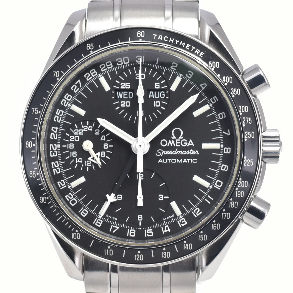 with paper OMEGA Speedmaster 3520.50 Mark 40 Cosmos Triple calendar chronograph black Dial Automatic Men's
 Watch H#147827