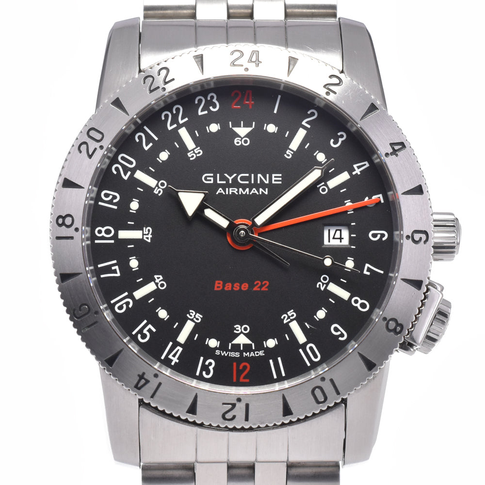 GLYCINE Airman Base 22 Ref.3887 Pilot watch black Dial Automatic Men's
 Watch I#147830