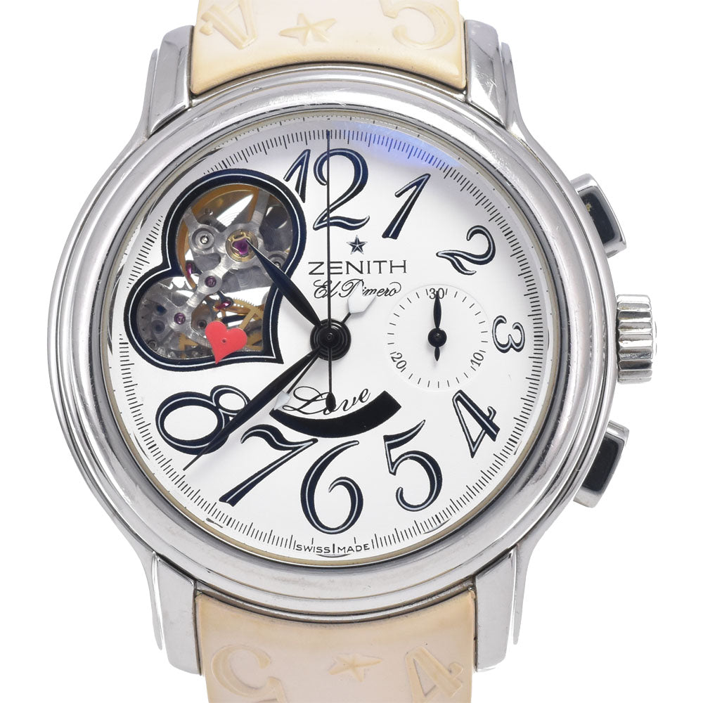 ZENITH chrono master open heart 03.1230.4021 Power reserve white Dial Automatic Ladies
 Watch J#147835