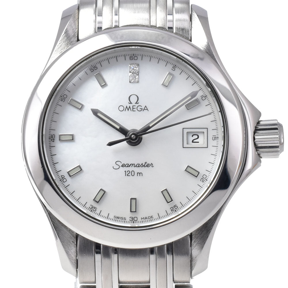 with paper OMEGA Seamaster 120M 2581.64 2P diamond White shell Dial Quartz Ladies
 Watch K#147839