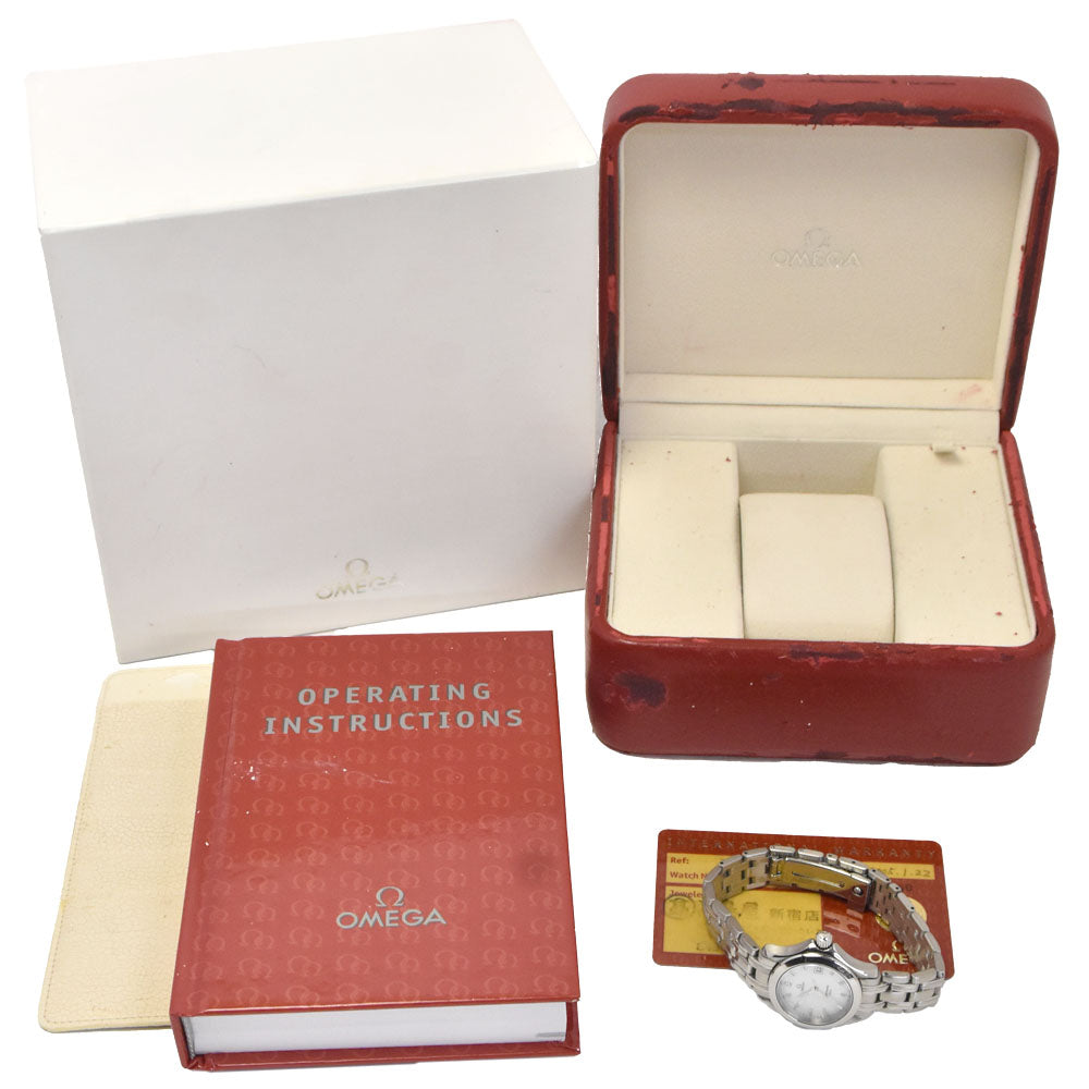 with paper OMEGA Seamaster 120M 2581.64 2P diamond White shell Dial Quartz Ladies
 Watch K#147839