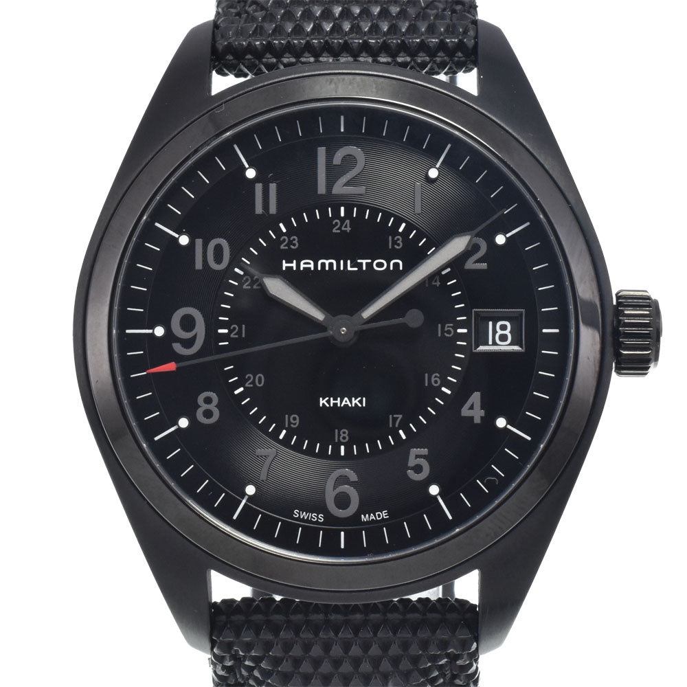 with paper HAMILTON Khaki field H684010 Date black Dial Quartz Men's
 Watch I#147845