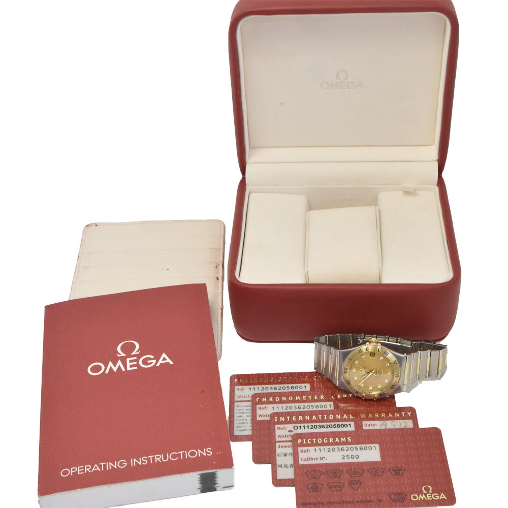 with paper OMEGA Constellation 111.20.36.20.58.00﻿1 11P Diamond gold Dial Automatic Men's
 Watch K#147851