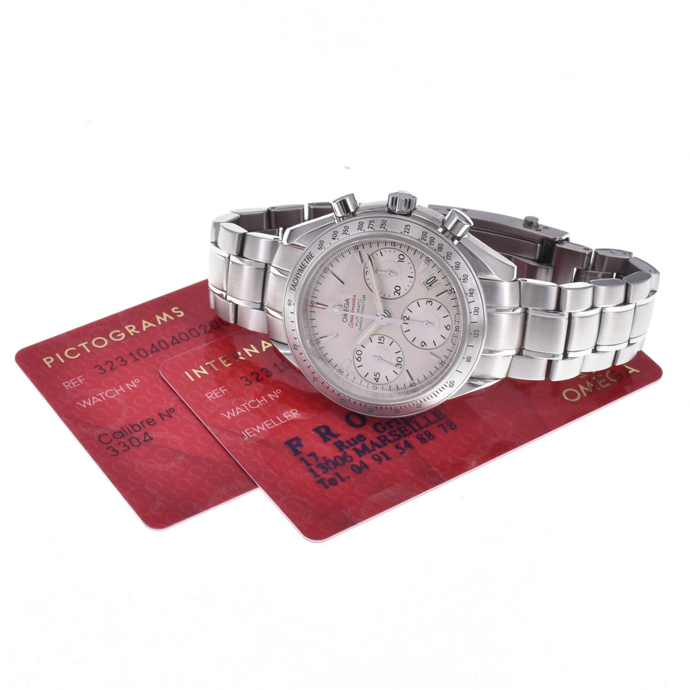 with paper OMEGA Speedmaster 323.10.40.40.02.001 Chronograph Silver Dial Automatic Men's
 Watch I#147852