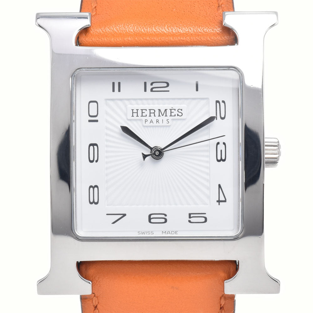 HERMES H watch HH1.810 Stainless Steel white Dial Quartz Men's
 Watch I#147855