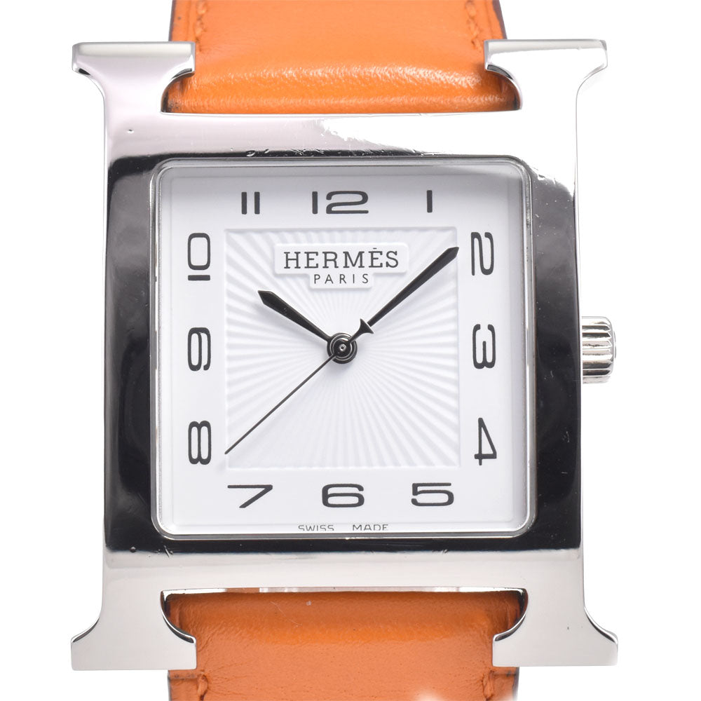 with paper HERMES H watch HH1.810 white Dial Quartz Men's
 Watch I#147856