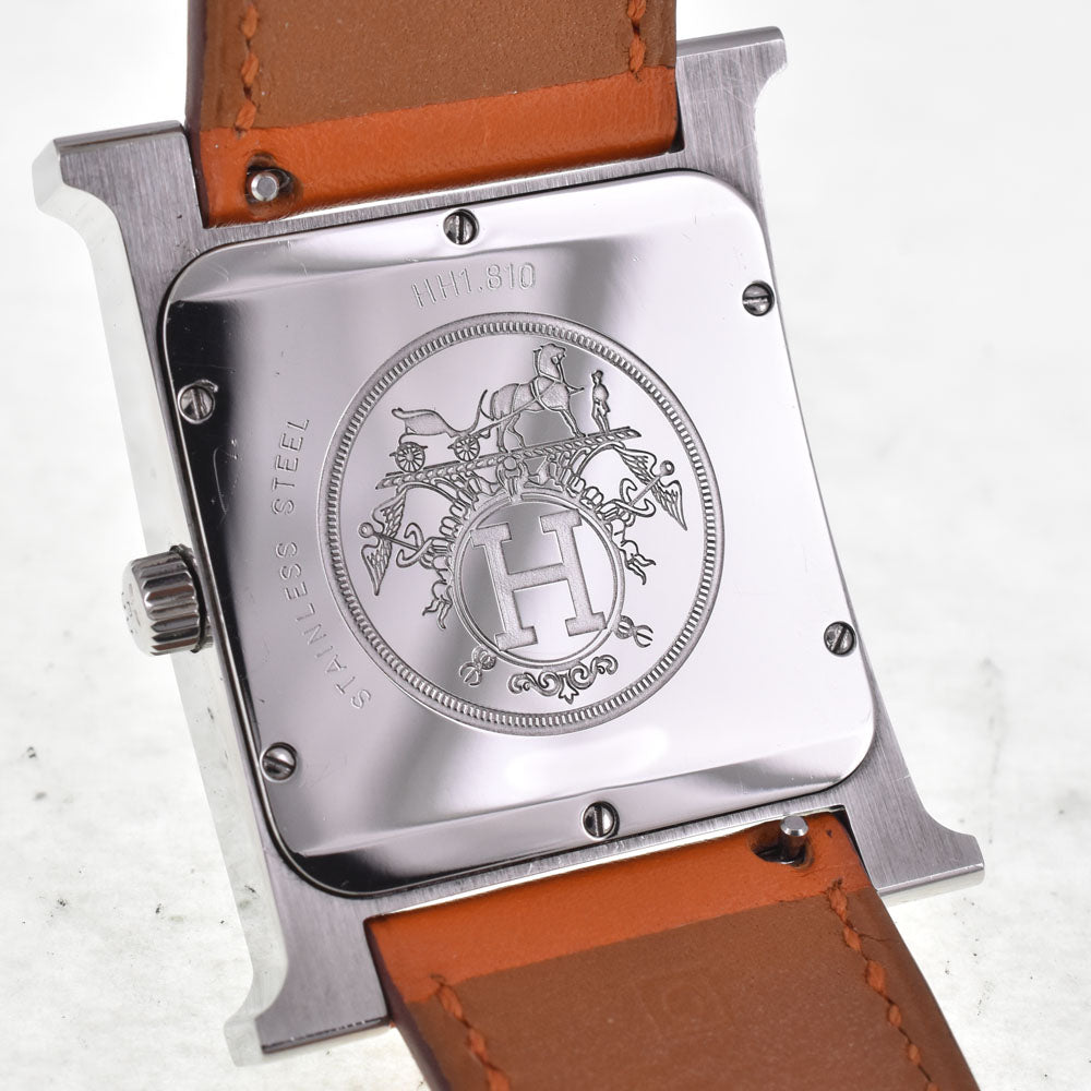 with paper HERMES H watch HH1.810 white Dial Quartz Men's
 Watch I#147856