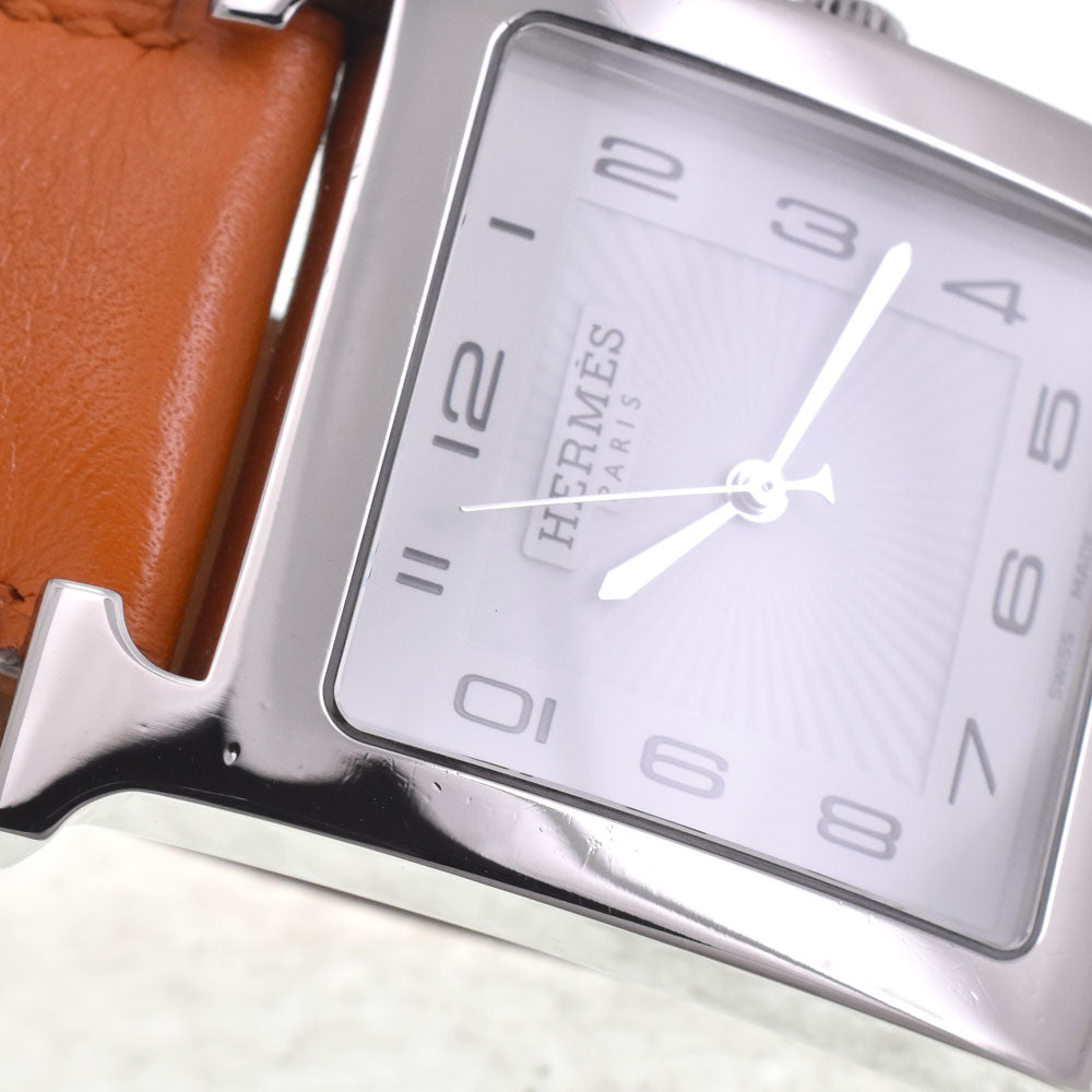 with paper HERMES H watch HH1.810 white Dial Quartz Men's
 Watch I#147856