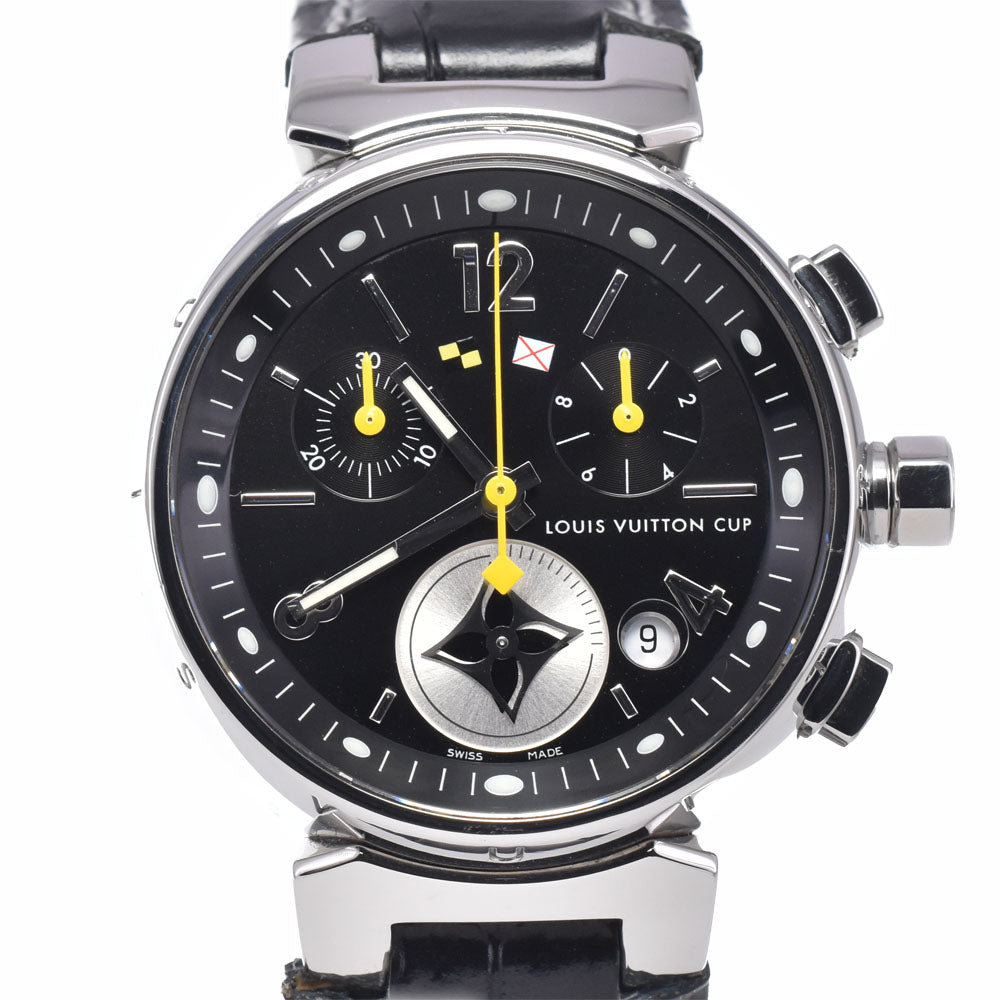 LOUIS VUITTON Tambour Lovely Cup MM Q132G Chronograph Date black Dial Quartz Ladies
 Watch P#147868
