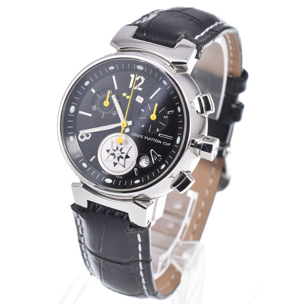 LOUIS VUITTON Tambour Lovely Cup MM Q132G Chronograph Date black Dial Quartz Ladies
 Watch P#147868