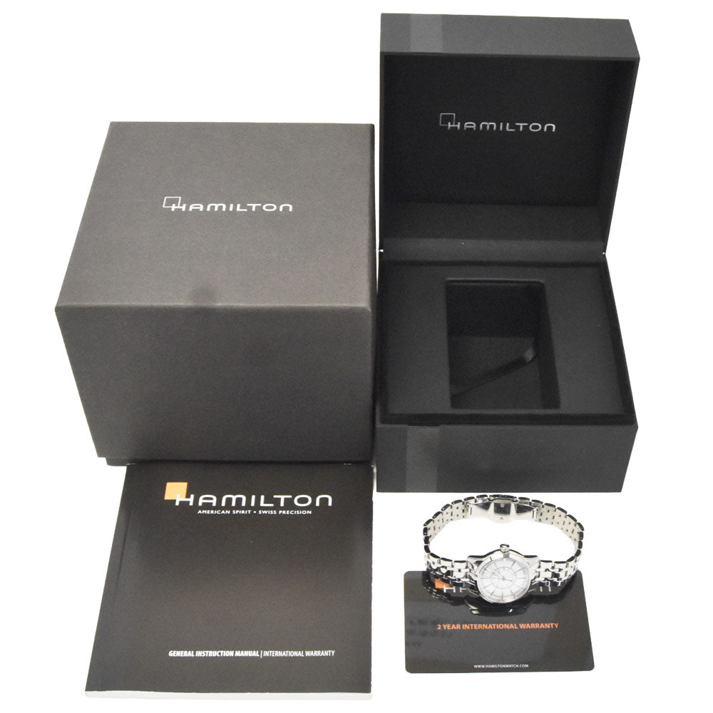 with paper HAMILTON Railroad Lady H406560 12P diamond White shell Dial Quartz Ladies
 Watch I#147870