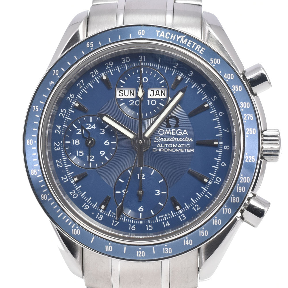 with paper OMEGA Speedmaster 3222.80 Triple calendar blue Dial Automatic Men's
 Watch I#147877