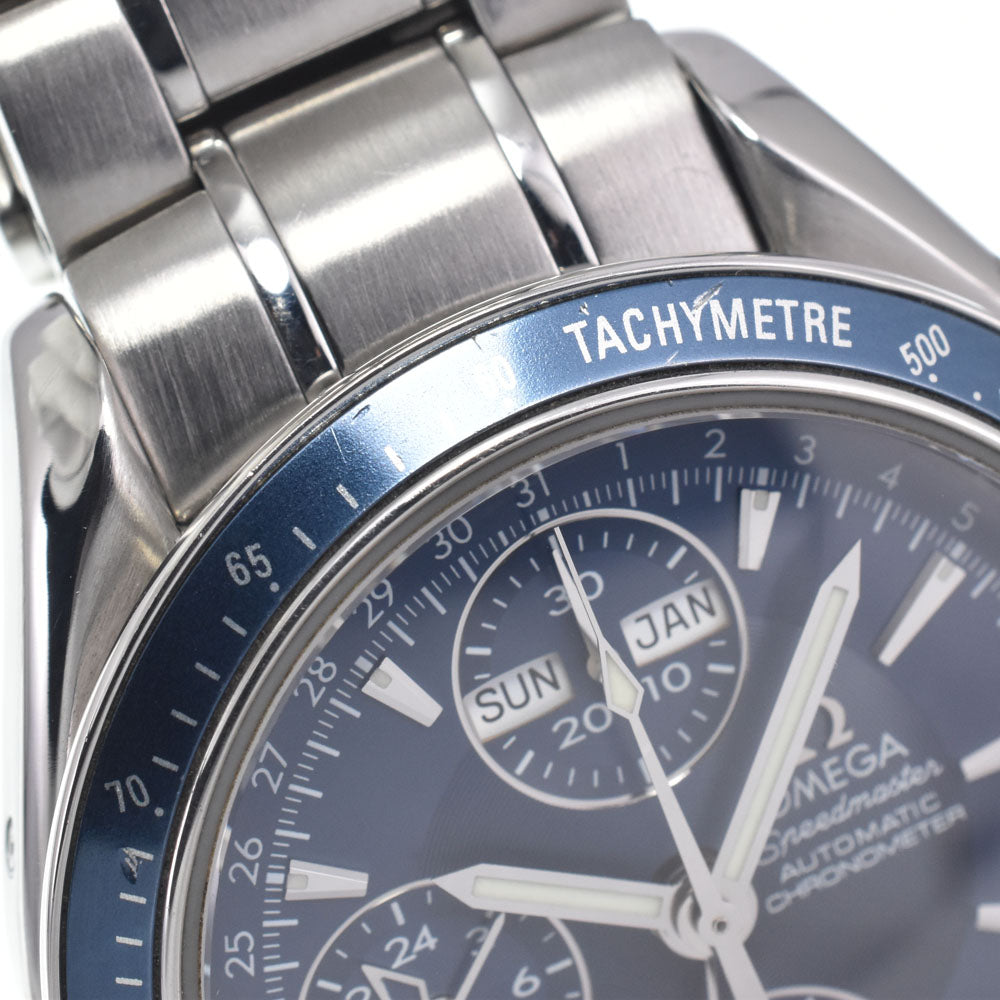 with paper OMEGA Speedmaster 3222.80 Triple calendar blue Dial Automatic Men's
 Watch I#147877