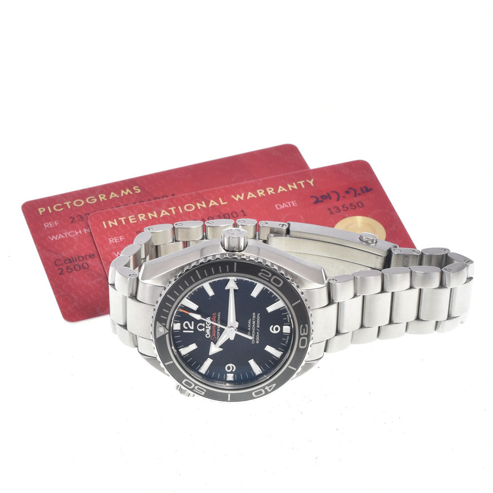 with paper OMEGA Seamaster Planet Ocean 232.30.42.21.01.001 Date black Dial Automatic Men's
 Watch H#147878