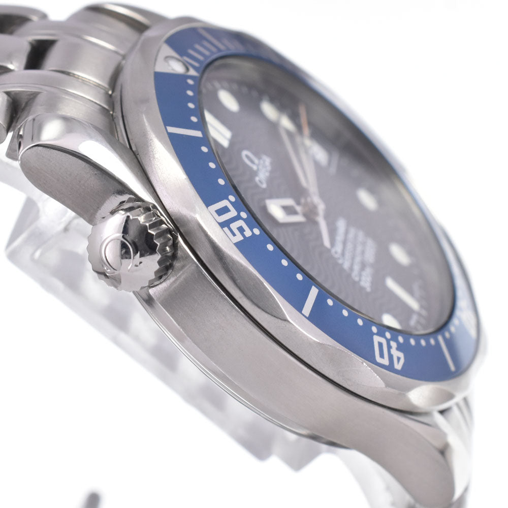 with paper OMEGA Seamaster 2551.80 Date 300m blue Dial Automatic Boy's
 Watch J#147879