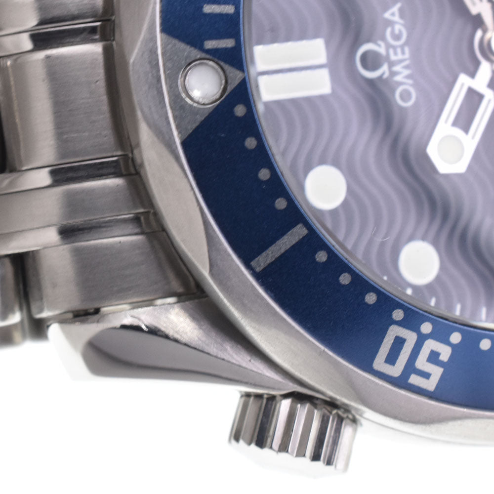 with paper OMEGA Seamaster 2551.80 Date 300m blue Dial Automatic Boy's
 Watch J#147879