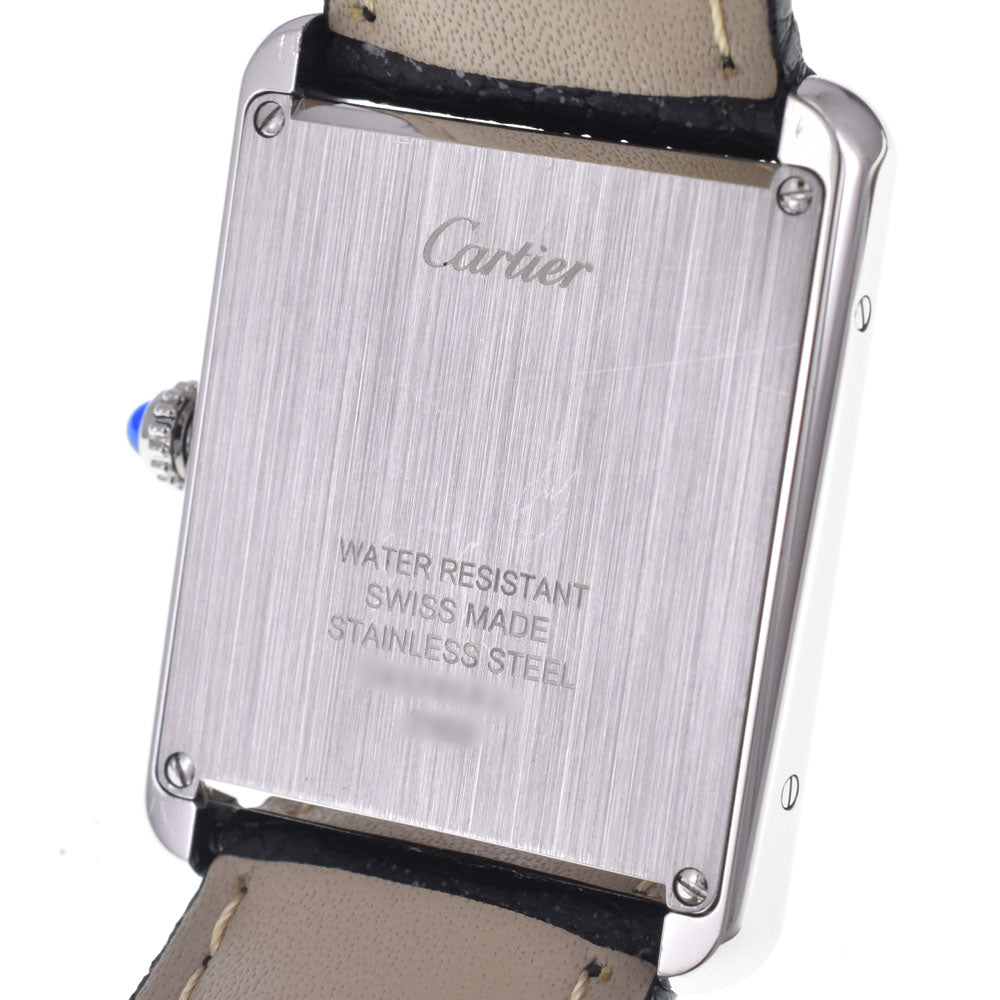 with paper CARTIER Tank solo LM WSTA0028 Silver Dial Quartz Men's
 Watch J#147881