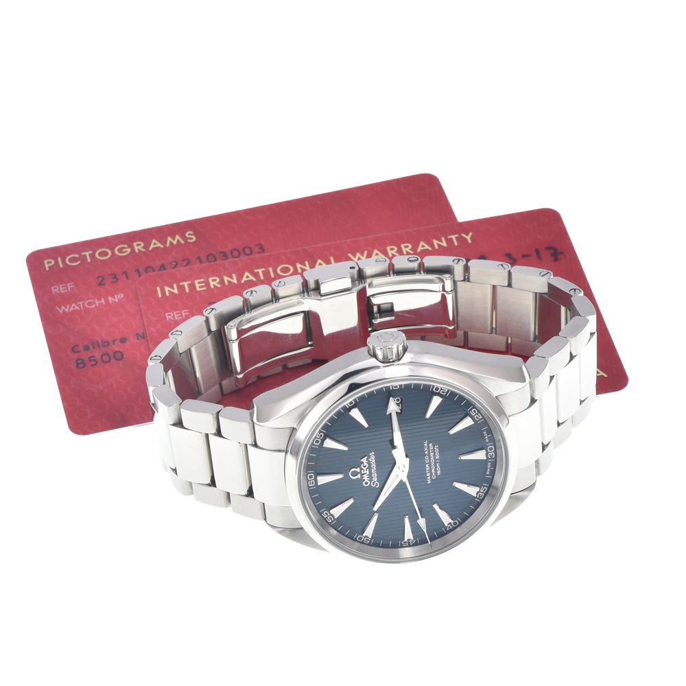 with paper OMEGA Seamaster Aqua Terra Coaxial 231.10.42.21.03.003 Date blue Dial Automatic Men's
 Watch H#147882