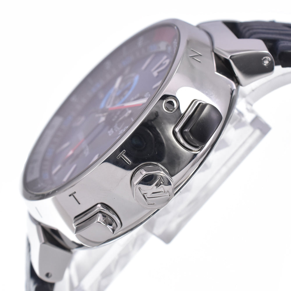 with paper LOUIS VUITTON Tambour Regatta Q102D alarm blue Dial Quartz Men's
 Watch J#147888
