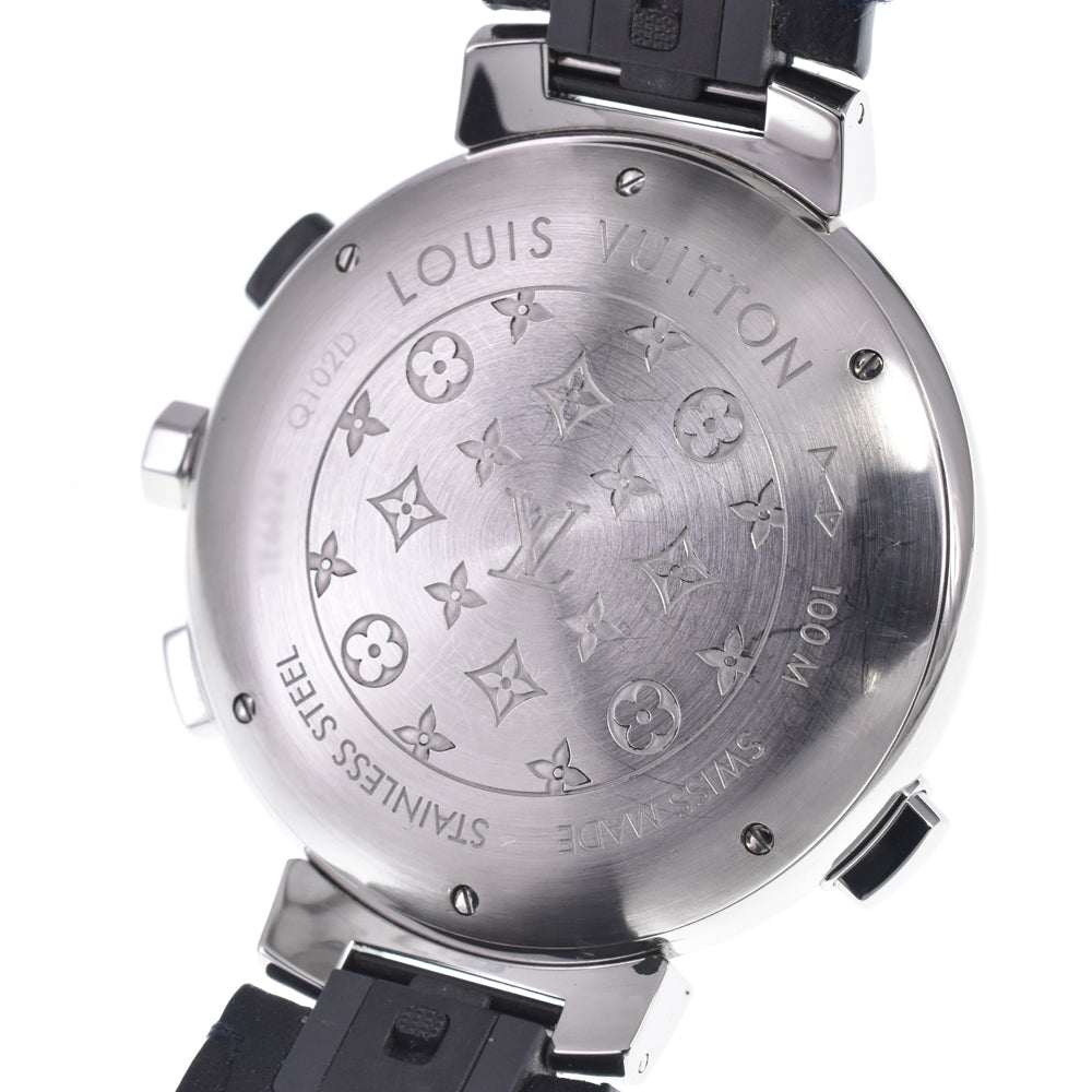 with paper LOUIS VUITTON Tambour Regatta Q102D alarm blue Dial Quartz Men's
 Watch J#147888