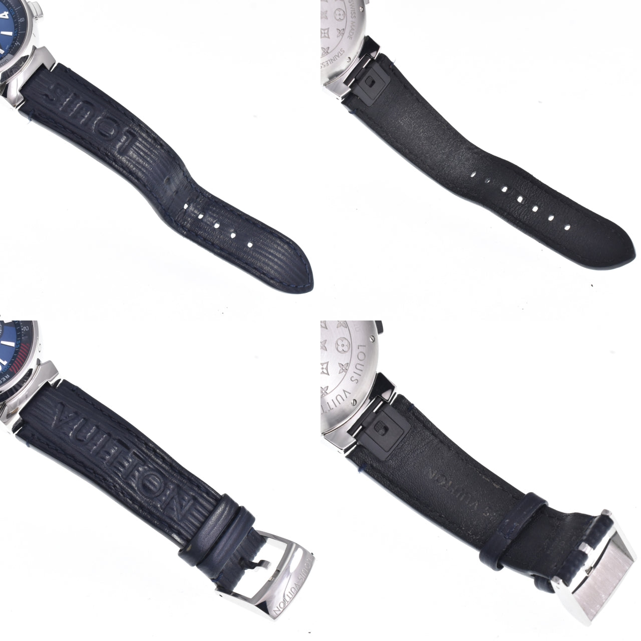 with paper LOUIS VUITTON Tambour Regatta Q102D alarm blue Dial Quartz Men's
 Watch J#147888