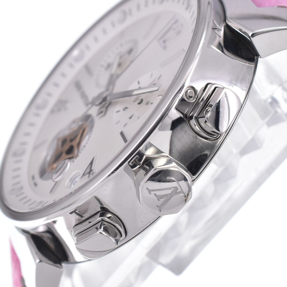 with paper LOUIS VUITTON Tambour Moon Star Q8D10Z Silver Dial Quartz Men's
 Watch J#147889