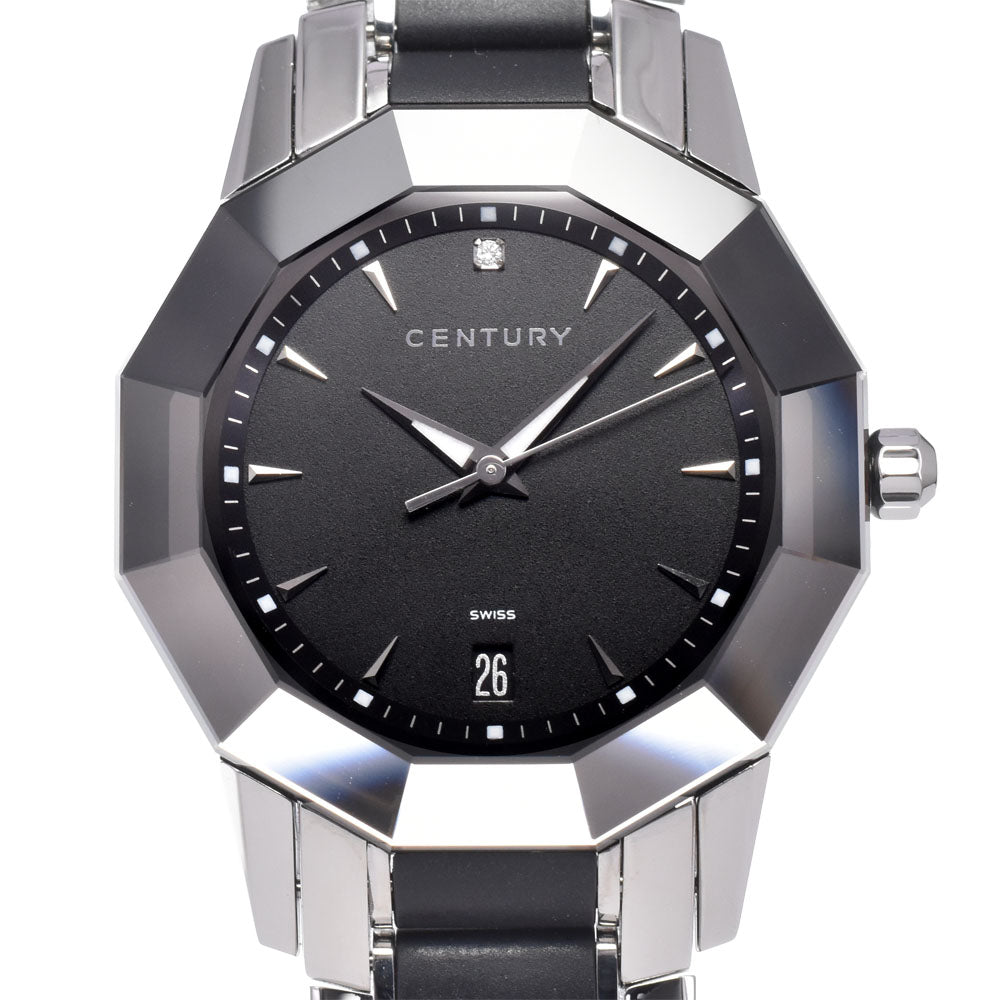 with paper CENTURY Time gem 606.7.X.50I.12.SR 1P Diamond black Dial Quartz Ladies
 Watch J#147890