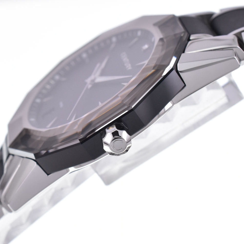 with paper CENTURY Time gem 606.7.X.50I.12.SR 1P Diamond black Dial Quartz Ladies
 Watch J#147890