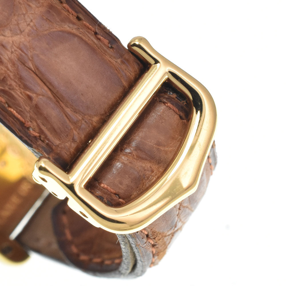 CARTIER Must tank LM W1017454 SV925 (Gold Plated) / Leather gold Dial Quartz Unisex
 Watch I#147892