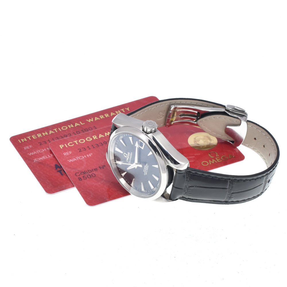 with paper OMEGA SeamasterAqua Terra 231.13.39.21.01.001 Date black Dial Automatic Men's
 Watch I#147893