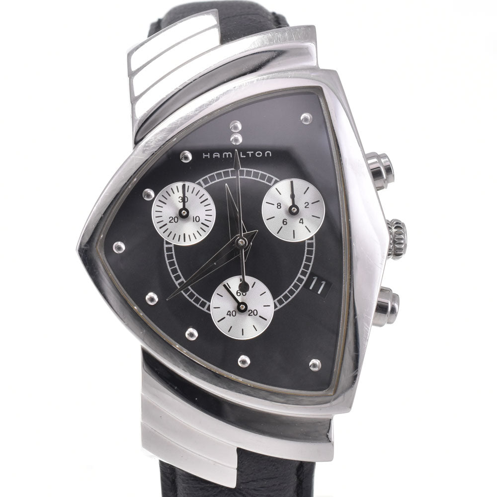 HAMILTON Ventura H244121 Chronograph black Dial Quartz Men's
 Watch I#147896