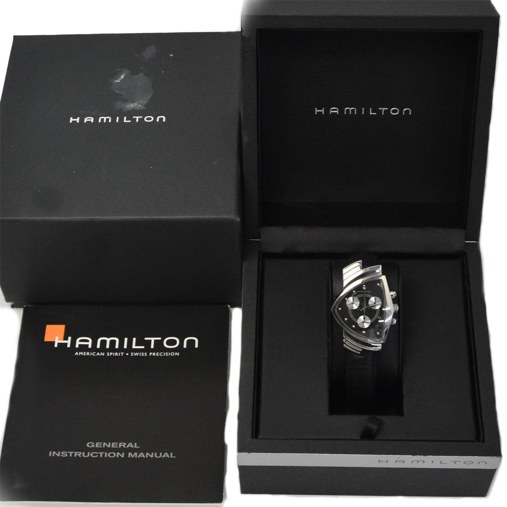 HAMILTON Ventura H244121 Chronograph black Dial Quartz Men's
 Watch I#147896