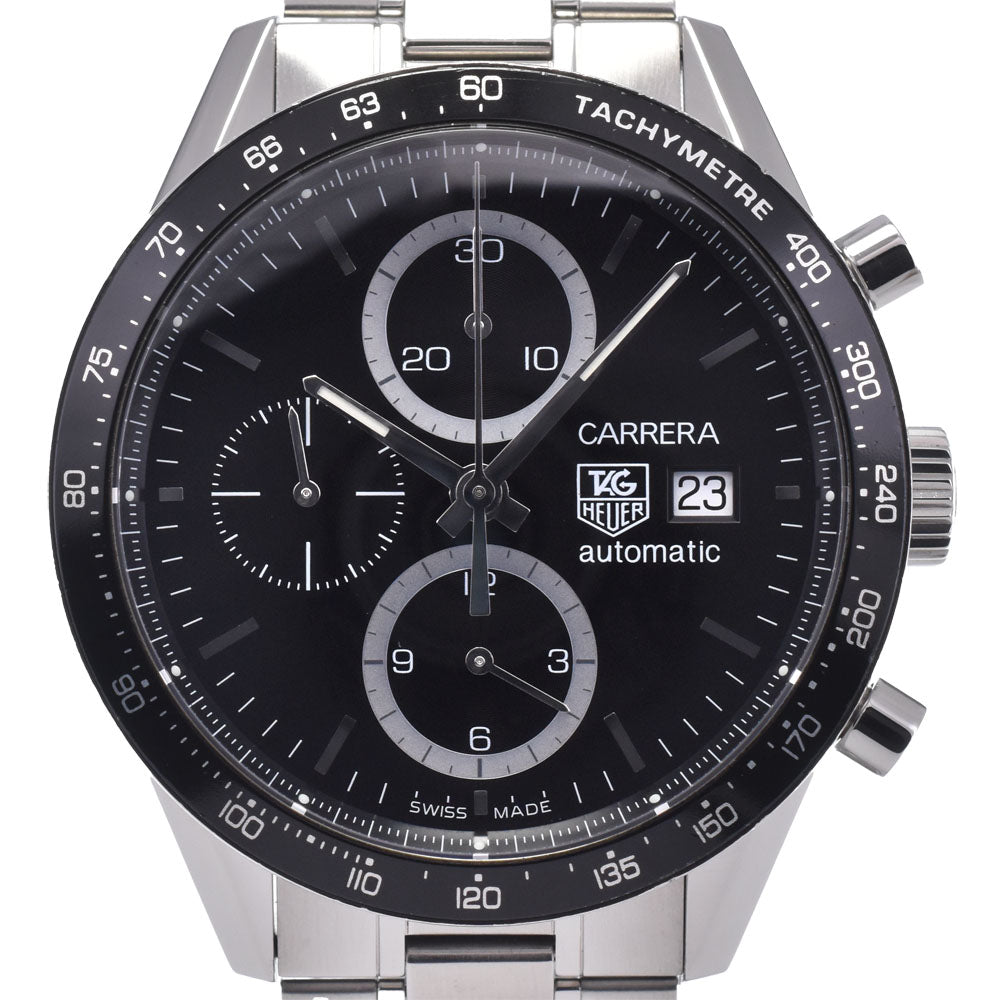with paper TAG HEUER Carrera CV2010-3 See-through back chronograph black Dial Automatic Men's
 Watch K#147897