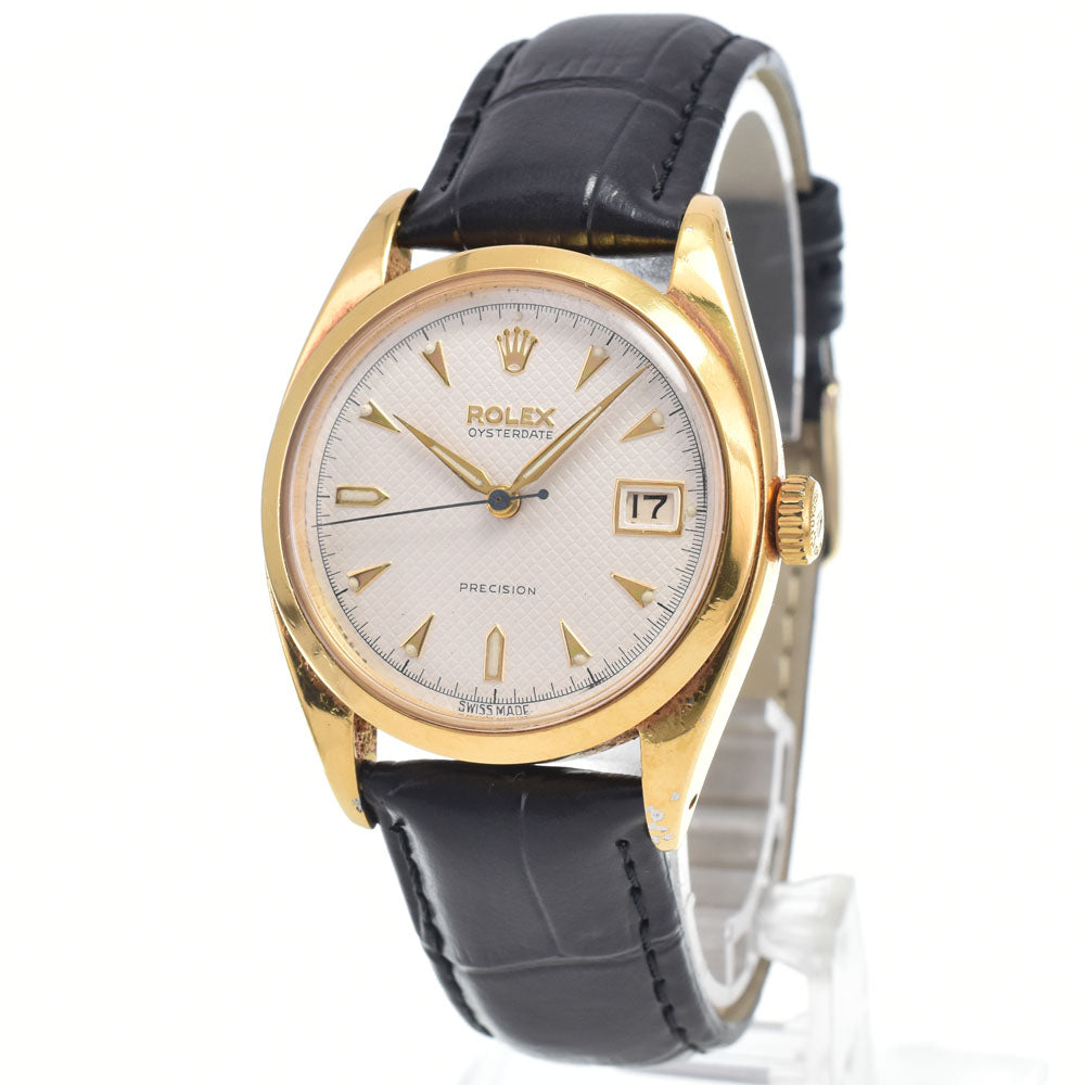 ROLEX Oyster Date Precision 6494 vintage Cal.1210 Super Oyster crown Silver Dial Hand Winding Men's
 Watch L#147898