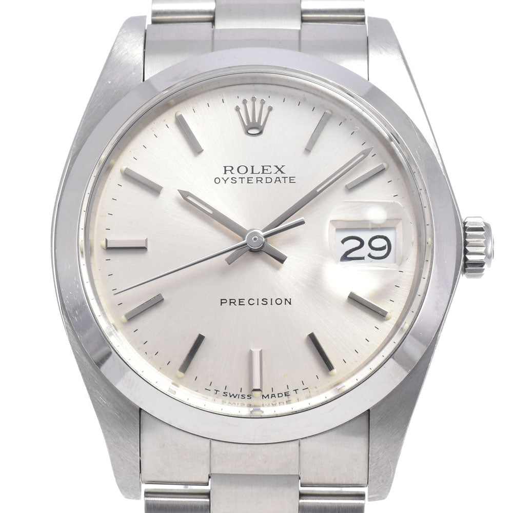 with paper ROLEX Oyster Date Precision 6694 vintage Cal.1225 Silver Dial Hand Winding Men's
 Watch J#147899