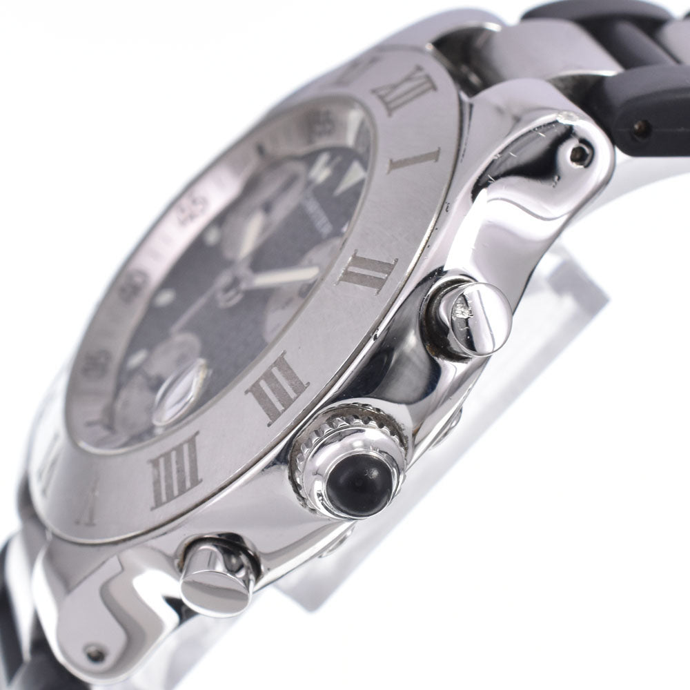 CARTIER Must21 CHRONOSCAPH LM W10125U2 Chronograph Date Black / Silver Dial Quartz Men's
 Watch K#147910