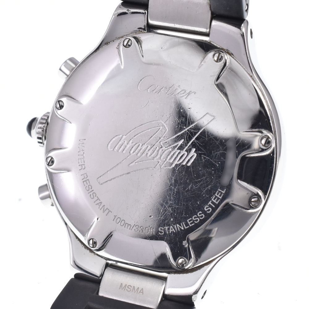 CARTIER Must21 CHRONOSCAPH LM W10125U2 Chronograph Date Black / Silver Dial Quartz Men's
 Watch K#147910