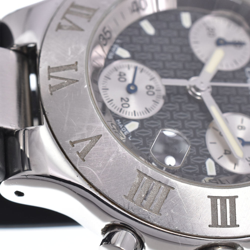 CARTIER Must21 CHRONOSCAPH LM W10125U2 Chronograph Date Black / Silver Dial Quartz Men's
 Watch K#147910