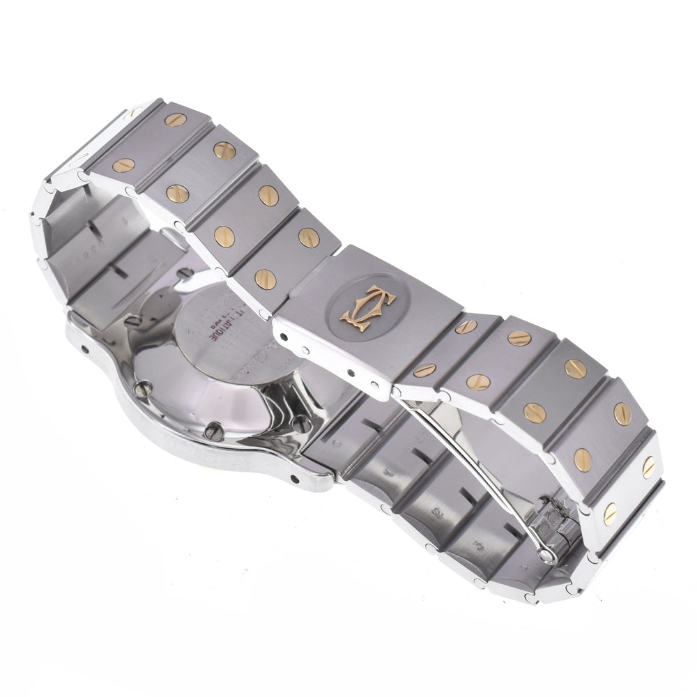 CARTIER Santos Octagon K18YG/Stainless Steel Ivory Dial Automatic Unisex
 Watch K#147911