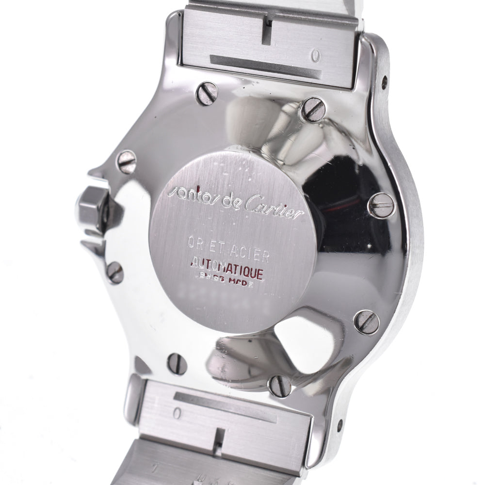 CARTIER Santos Octagon K18YG/Stainless Steel Ivory Dial Automatic Unisex
 Watch K#147911
