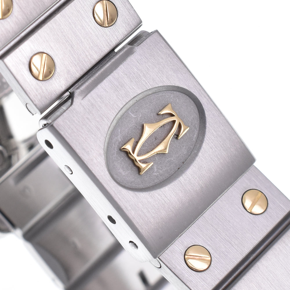 CARTIER Santos Octagon K18YG/Stainless Steel Ivory Dial Automatic Unisex
 Watch K#147911