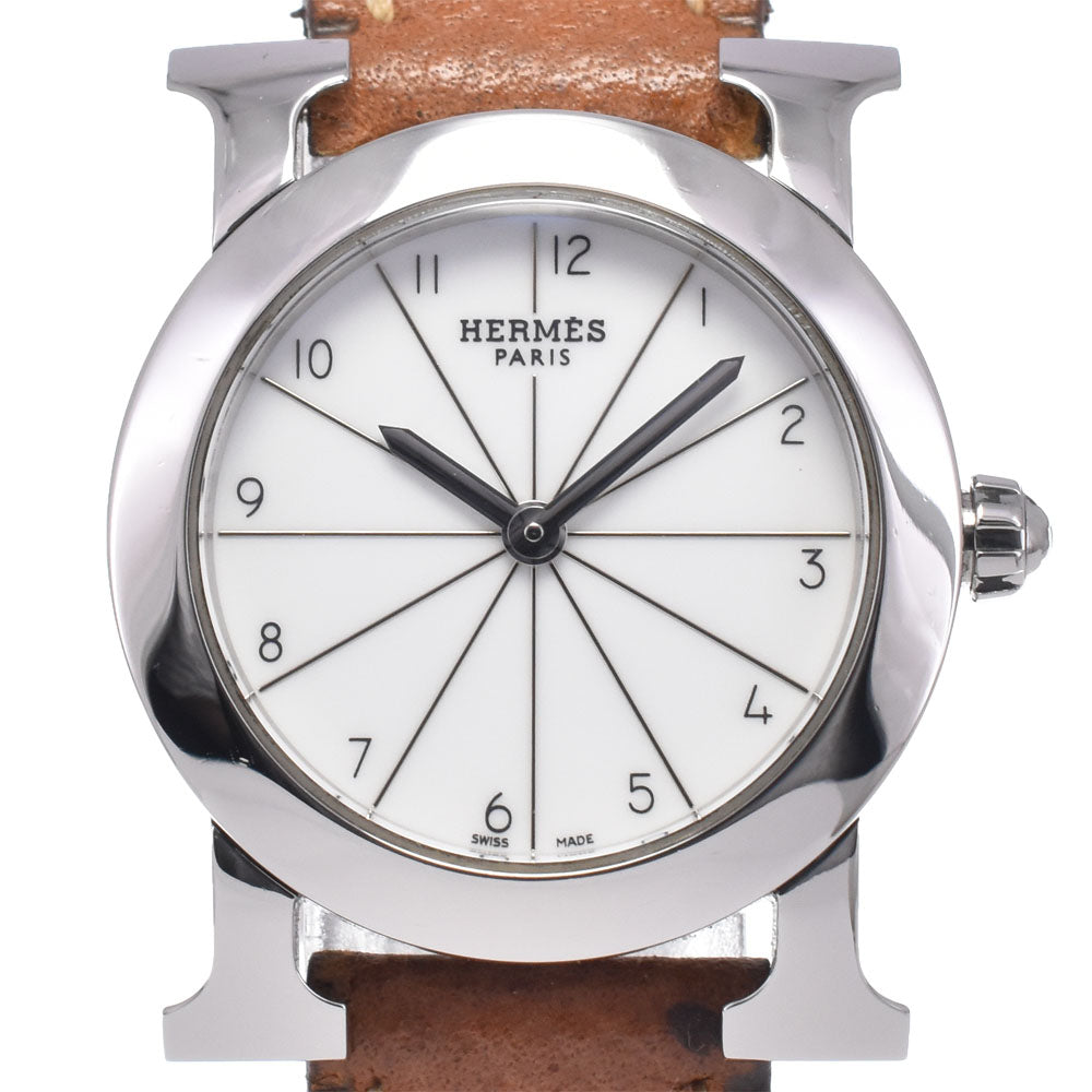with paper HERMES H watch Rondo HR1.210 white Dial Quartz Ladies
 Watch J#147930
